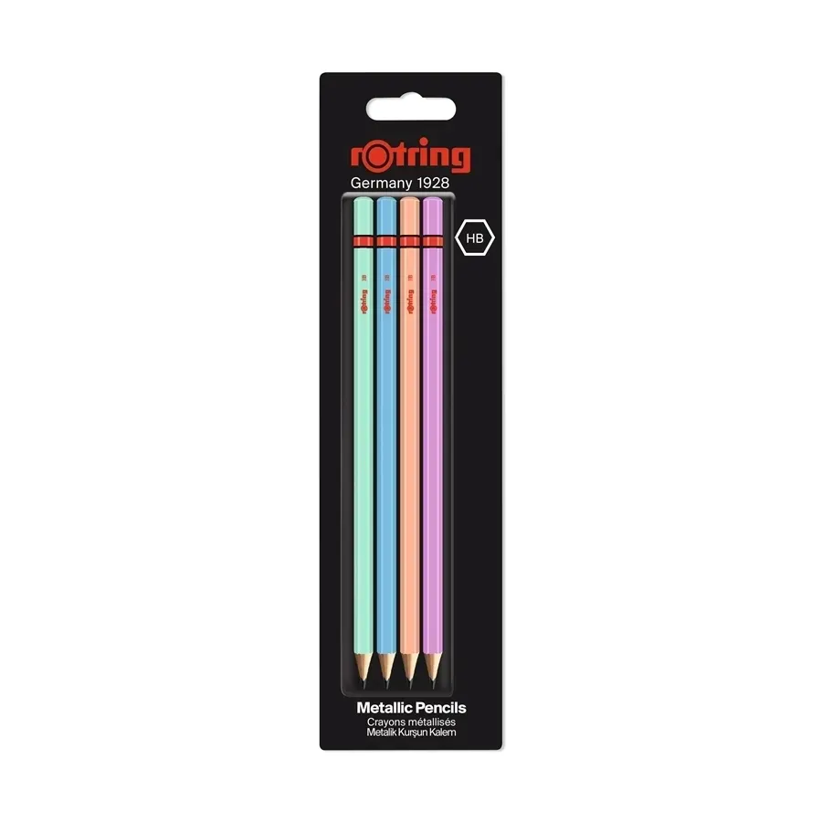 olowek-hb-rotring-germany-metallic-4-sztuki-zestaw