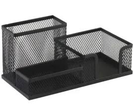 przybornik-organizer-na-biurko-metal-komory-czarny