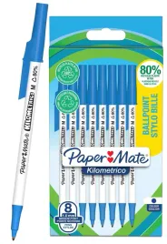 dlugopis-paper-mate-kilometrico-niebieski-8-szt-zestaw-paczka-2187679