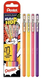 dlugopisy-zelowe-pentel-mattehop-zestaw-4-kolory