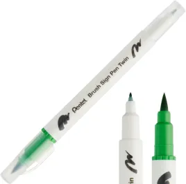 pisak-brush-pentel-dwustronny-jasnozielony