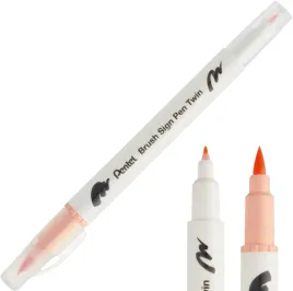 pisak-brush-pentel-dwustronny-jasnopomaranczowy