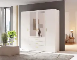 szafa-4-drzwiowa-z-szufladami-i-lustrem-4d3sz-200cm-biala-lisa-mx-3-kolory