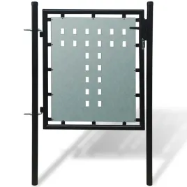 czarna-brama-ogrodzeniowa-jednoskrzydlowa-100x100-cm