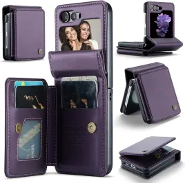 caseme-etui-skorzane-do-samsung-galaxy-z-flip-5-portfel-ciemny-fioletowy