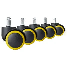 kolka-gumowe-do-fotela-krzesla-obrotowego-5-szt-zolto-czarne