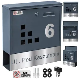 antracytowa-skrzynka-pocztowa-na-listy-square-grawer-ulica-numer