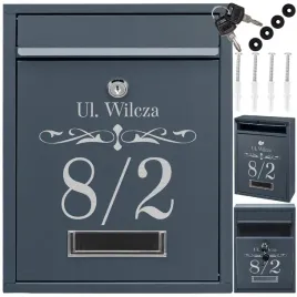 antracytowa-skrzynka-pocztowa-na-listy-z-dekoracyjnym-wzorem