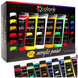 profesjonalny-obszerny-zestaw-farb-akrylowych-colore-zawierajacy-12-tubek-po-75ml