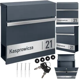 antracytowa-skrzynka-pocztowa-exlusive-adres-numer-domu-laminat-srebrny