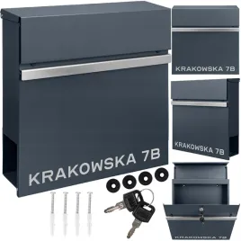 antracytowa-skrzynka-pocztowa-exlusive-napis