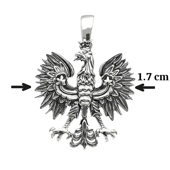 Zawieszka Srebrna ORZEŁEK Godło Polski Wisiorek Mały Orzeł Srebro 925