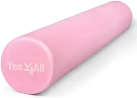 roller-walek-gladki-do-masazu-cwiczen-regeneracji-yes4all-eva-roll-rozowy