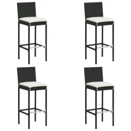 stolki-barowe-ogrodowe-czarny-rattan-kremowa-poduszka-40x44x108cm