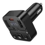 transmiter-samochodowy-bluetooth-hoco-usb-a-usb-c-qc-pd-35w-e87-czarny-stan-nowy