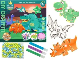zestaw-kreatywny-dinozaury-diy-zawieszki-koraliki-bransoletka