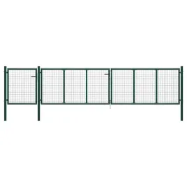 brama-ogrodzeniowa-ze-stali-zielona-500x150-cm-siatka-5x5-cm-zamek