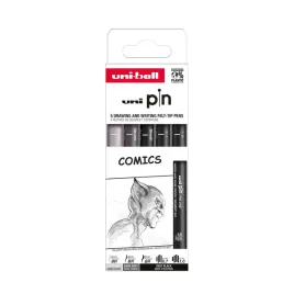 zestaw-brushy-i-cienkopisow-do-komiksow-uni-pin-200-comics-art-5-sztuk