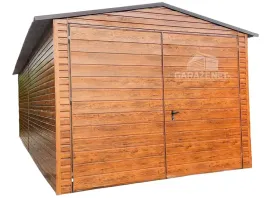 garaz-blaszany-34m-x-7m-poziom-dwuspad-brama-uchylna-jasny-orzech-dr