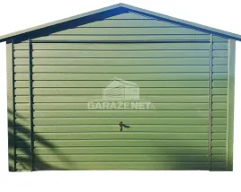 garaz-blaszany-35x6m-brama-uchylna-zielony-dach-dwuspadowy-ts727