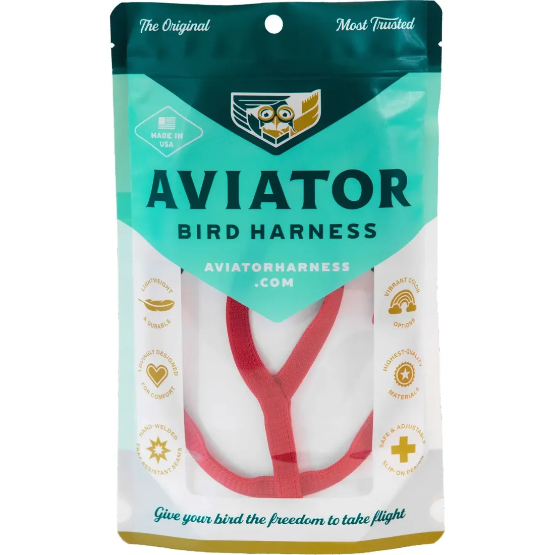 szelki-dla-papug-aviator-s-czerwone-stan-nowy