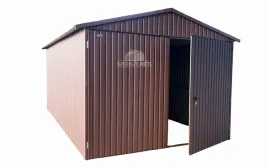 garaz-blaszany-3m-x-5m-dwuspad-pion-kwaterki-braz-3x5-gb195