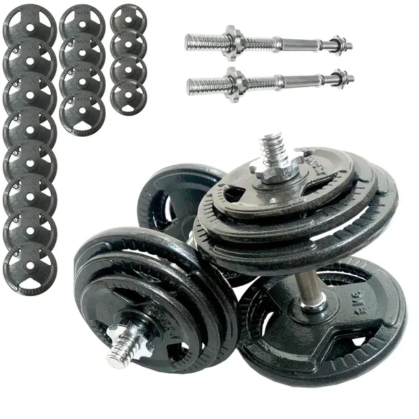 HANTLE ŻELIWNE 2x30kg gryf Talerze zestaw 60kg