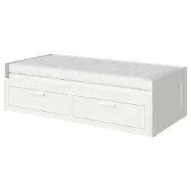 ikea-brimnes-lezanka-z-szufladami-2-materace-afjall-srednio-twardy-80x200cm