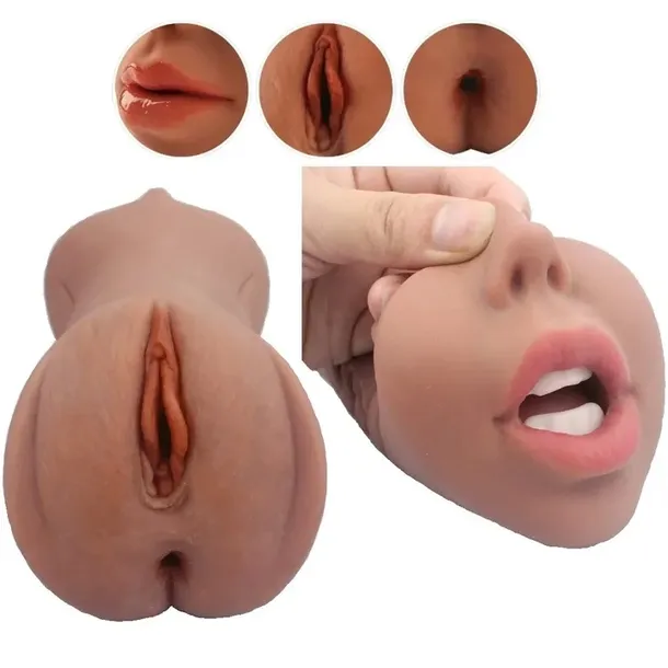 MASTURBATOR DLA MĘŻCZYZN 3w1 SZTUCZNA POCHWA, USTA, ANAL