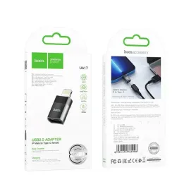 hoco-adapter-ze-zlacza-typ-c-zenski-do-lightning-8-pin-ua17-czarny