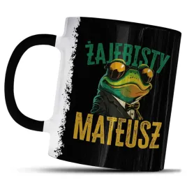 kubek-z-nadrukiem-dla-mateusza-prezent-zajebisty-mateusz-smieszna-zaba-kawy