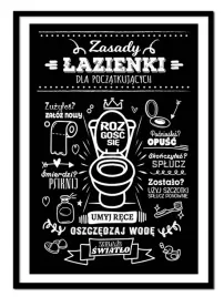 obraz-plakat-w-ramie-do-lazienki-wc-toalety-zasady-kibel-klozet-p2581-33x43