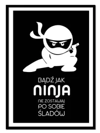 obraz-plakat-w-ramie-do-lazienki-wc-toalety-nie-zostawiaj-ninja-p2569-33x43