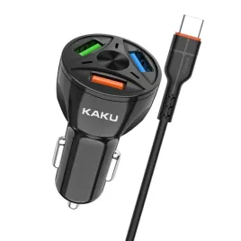 ladowarka-samochodowa-20w-48a-qc30-3xusb-kabel-usb-typ-c-kaku-ksc-493-czarn
