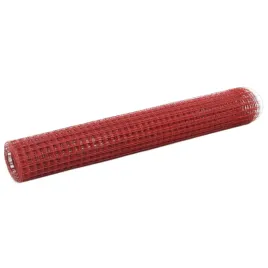 ogrodzenie-z-siatki-stal-i-pvc-10x1-m-czerwone