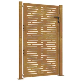 furtka-ogrodowa-100x125-cm-stal-kortenowska-motyw-prostokaty