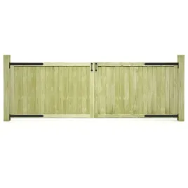 furtki-ogrodowe-2-szt-impregnowana-sosna-300-x-100-cm