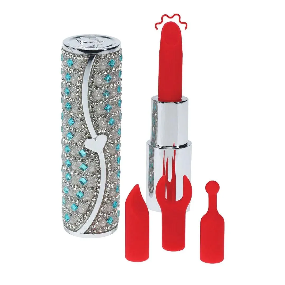 tiffany-lipstick-vibrator-with-4-attachments-blue