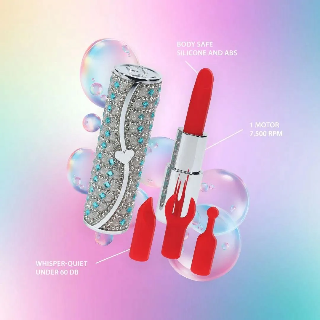 tiffany-lipstick-vibrator-with-4-attachments-blue