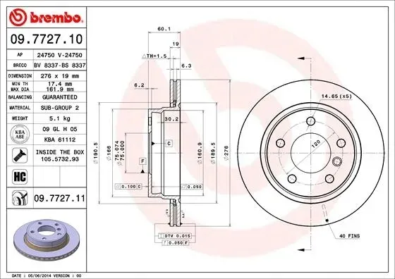 tarcze-hamulcowe-brembo-tyl-bmw-e46-e36-276mm-stan-nowy