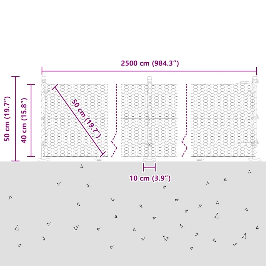 hexagonalny-plot-ogrodowy-stal-ocynkowana-srebrny