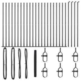 ogrodzenie-heksagonalne-szare-50-x-1-4-m-metalowe