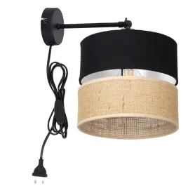 lampa-scienna-kinkiet-juta-jutowy-duo-pasy-wtyczka