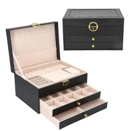 szkatulka-na-bizuterie-elegancka-pikowana-z-szufladami-organizer-czarna-f44
