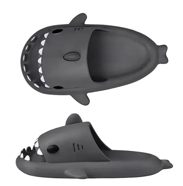 GRUBE KLAPKI NA BASEN REKINY ANTYPOŚLIZGOWE KAPCIE SHARK CZARNE 36-37