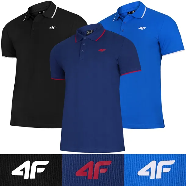 Koszulka męska polo 4F komplet 3 szt. polówka t-shirt zestaw TZ50 5XL
