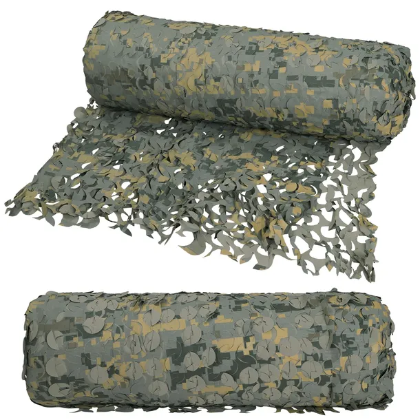 Siatka maskująca wojskowa ogrodowa leśna FOSCO szer. 2,2m STREET CAMO 1 mb.