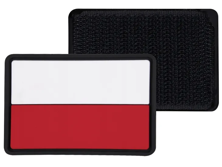 NASZYWKA NA RZEP FLAGA POLSKI RP TEXAR 5,8 x 3,9cm