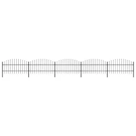 ogrodzenie-ogrodowe-z-wlocznia-stalowe-8925-x-100-cm-czarne
