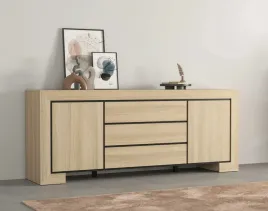 komoda-cuba-szerokosc-225-cm-dab-samdal-czarny-mat-dwudrzwiowa-3-szuflady